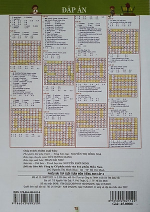 Sách Phiếu Bài Tập Cuối Tuần Môn Tiếng Anh Lớp 3 ( biên soạn theo chương trình GDPT Mới )