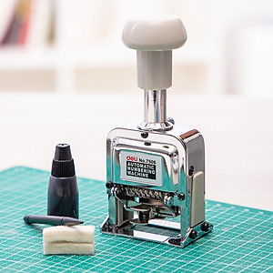  Dấu nhảy kim loại 6 số Deli, Bạc -1 chiếc - E7506