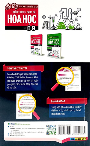 Sách Sổ Tay Học Nhanh , Toàn Diện Kiến Thức Và Dạng Bài Hóa Học Lớp 8 - 9
