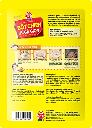 Combo 3 gói Bột Chiên Giòn Ottogi 150G