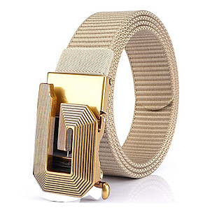 Thắt lưng nam dây dù cao cấp khóa tự động đúc đặc thiết kế nam tính - Mặt thiết kế lịch lãm TKV08