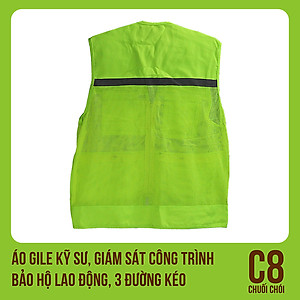 Áo Gile Kỹ Sư, Giám Sát Công Trình, Bảo Hộ Lao Động, 3 Đường Kéo - Mã C8 (Chuối Chối) 