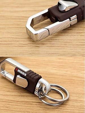 Móc Khóa Ô Tô Xe Máy Móc chìa khoá inox cao cấp có chốt đeo thắt lưng Quần Cao Cấp Nam Thái Lan