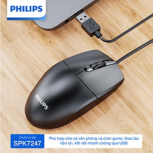 Chuột có dây Philips SPK7247 - Hàng chính hãng
