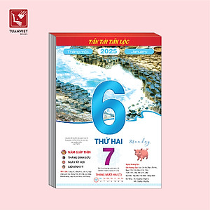 LỊCH BLOC 2025 TUANVIET BOOKS - Block lịch kích cỡ (24x35cm, 20.5x30.5cm, 17x24cm, 10x14.5cm) - Mẫu ngẫu nhiên