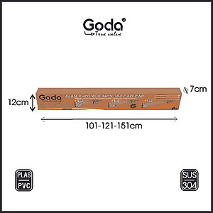 Giàn Phơi Đồ Inox 304 Ống 16mm Co Giãn Thông Minh Cao Cấp Goda Loại 1m - GD-105