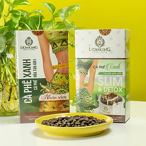 Cà phê xanh phin giấy LIONKING 15g * 10 gói