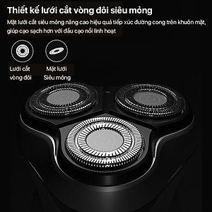Máy Cạo Râu Enchen BlackStone đầu cắt nổi 3D Đầu Cạo Râu 3 Đầu Dao Cạo - Hàng chính hãng