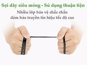 Ugreen UG50177NW102TK 8M màu Đen Cáp mạng LAN CAT6 dây dẹt - HÀNG CHÍNH HÃNG