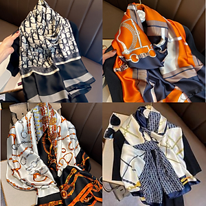 Khăn Lụa Choàng Siêu Bóng Đi Biển Du Lịch Mềm Mai Dài 90x180cm Cao Cấp 