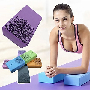 Gạch Tập Yoga In Hoa Mandala -YOGA TP, Chất Liệu EVA Cao Cấp, Giúp Bạn Tập Yoga Tại Nhà Và Phòng Tập