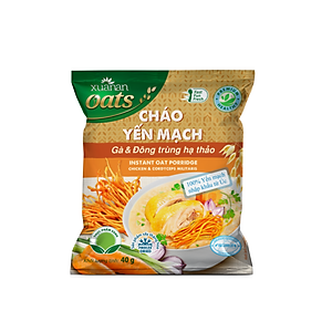 Combo 6 Gói Cháo Yến Mạch Thịt Gà & Đông Trùng Hạ Thảo Xuân An 40G (Tặng Kèm 1 Gói)
