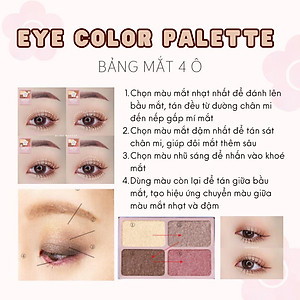 Bảng Phấn Mắt Daisy Doll Nhật Bản Siêu Bền Màu Với 4 Màu Trang Điểm Đa Chức Năng Phấn Má Hồng Phấn Bắt Sáng 5.1g