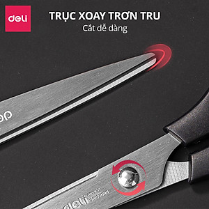 Kéo Văn Phòng Lưỡi Thép Không Gỉ Deli - Kéo Cắt Giấy Đa Năng Học Sinh Văn Phòng - Nhiều Kích Thước 16/17/18/21 CM