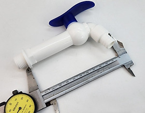 Bộ 3 vòi hồ tay xanh nhựa PP, thân dài, ren 21-27mm Eurolife EL-VHX2127-D (Trắng xanh) (3 cái)