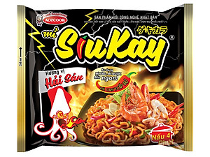 Thùng 24 Gói Mì Siukay Hải Sản (128g x 24 gói)