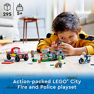 LEGO City 60319 Xe cứu hỏa & cảnh sát truy bắt tội phạm (295 chi tiết)