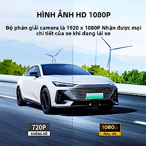 Camera Hành Trình Wifi 2 Mắt Màn Hình IPS 2.0 FHD 1080P 12MP 30fps IR/Mic Quay Chụp Rõ Nét Kết Nối Android/iOS