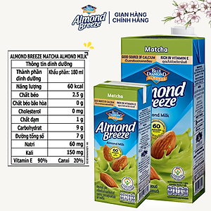 Sữa Hạt Hạnh Nhân ALMOND BREEZE vị Matcha Hộp 946ml