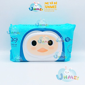 Khăn ướt Agi không mùi 100 tờ (màu ngẫu nhiên)
