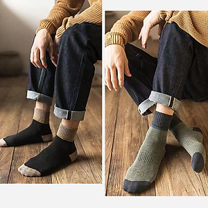 Tất nam cổ trung hộp 5 đôi kháng khuẩn cao cấp đóng hộp 5 màu thiết kê đa dạng Tất vớ nam công sở