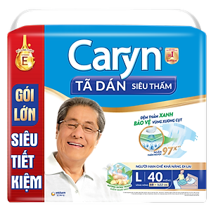 Tã Dán Siêu Thấm Caryn Gói Siêu Tiết Kiệm L40 (40 Miếng)