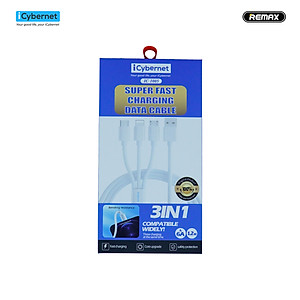 Cáp sạc nhanh 3 trong 1 iCybernet IC-1005 chiều dài 1,2m (sạc nhanh 3.5A và truyền dữ liệu 480MB/s cổng TypeC, không tương thích với IP15,16 Series và ipad cổng TypeC)) - Hàng chính hãng