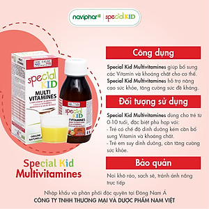 TPBVSK Special kid Multivitamin - Siro Bổ sung vitamin và khoáng chất - Hỗ trợ nâng cao sức khỏe, tăng cường sức đề kháng (125ml) [Siro - Nhập khẩu Pháp]