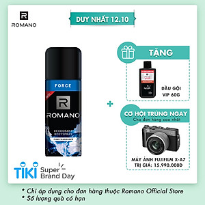 Xịt Khử Mùi Toàn Thân Cho Nam Romano Force (150ml)