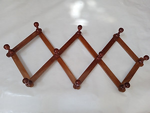 Giá treo quần áo gỗ NH HOME hình quả trám 10 móc 