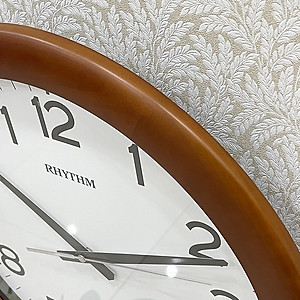 Đồng hồ teo tường Nhật Bản Rhythm CMG919NR06 – Kt 41.0 x 4.8cm, 1.4kg Vỏ gỗ, dùng PIN.