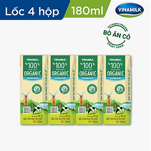 Thùng 48 hộp Sữa Tươi Tiệt Trùng Vinamilk Green Farm Organic 180ml