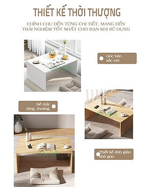 Bàn Trà Đa Năng Có Thể Làm Bàn Học Bàn Trang Điểm Đa Năng Phong Cách Hiện Đại - GP147B