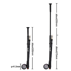 Máy bơm khí ZTTO 300PSI giảm chấn cho xe đạp MTB áp suất cao với thiết bị đo van Schrader & Presta