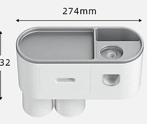 Hộp Đựng Bàn Chải Và Nhả Kem Đánh Răng Tự Động Tặng Kèm  Cốc Hút Từ -Kệ Để Đồ Nhà Tắm Dán Tường Tiện Lợi- Hàng Chính Hãng MINIIN