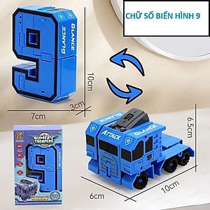 Đồ Chơi Cho Bé Trai, Đồ Chơi Lắp Ghép, Số Biến Hình Robot, Bộ Số Biến Hình Từ 0 1 2 3 4 5 6 7 8 9 Thành Robot