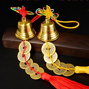 Chuông gió đồng xâu xu ngũ đế phong thủy