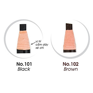 Chì mày xé Suri Eyebrow Pencil Hàn Quốc No.101 Black tặng kèm móc khoá