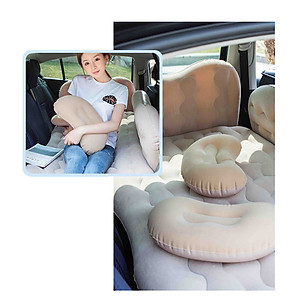 Nệm để xe hơi vải nhung cao cấp, tặng kèm bơm hơi và keo vá