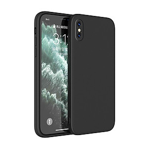 Ốp lưng silicon case cho iPhone X/ Xs chống bám bẩn mặt lưng siêu mềm mịn, có gờ bảo vệ camera - hàng nhập khẩu