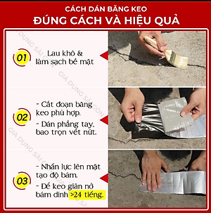 Băng Keo Chống Thấm 30 CM X2000, Chống Dột Dán Siêu Dính Trên Mọi Bề Mặt