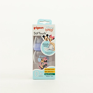 Bình Sữa Pigeon Softouch PP Plus Disney Baby - Màu Tím