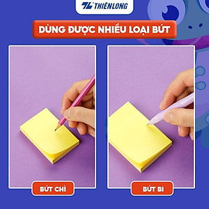 Giấy ghi chú - Giấy notes Neon Thiên Long - Nhiều kích thước