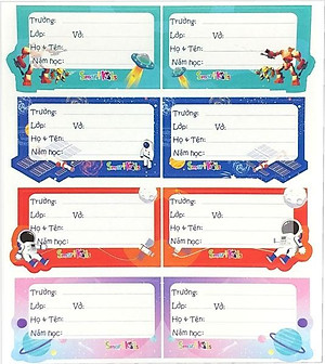 Nhãn Vở Smart Kid Space SK-LP102 (40 Nhãn Vở)