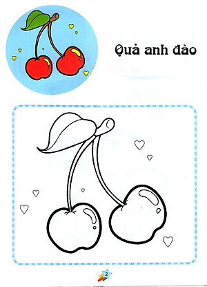 Sách 123 Nào Ta Tô Màu! - Hoa Quả