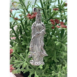 Mặt đeo dây chuyền bạc Ý 925 Huệ Ngân - Phật bà quan âm PP1776