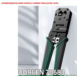 Kềm bấm mạng RJ45 / RJ11 Ugreen 70683 6P / 8P Màu Xanh Đen NW136 Hàng chính hãng