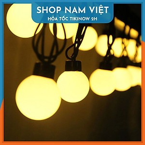 Đèn Led Ping Pong Chuôi Đen Bóng 5cm, Dài 5m 20 Bóng Đèn Chống Nước Trang Trí Ngoài Trời - Chính Hãng NAVIVU