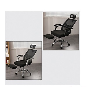 Ghế Văn Phòng Chân Xoay, Lưng Cao, Có Tựa Đầu Kèm Gác Chân, Ngả Lưng Thư Giãn AZP-H822- Hàng Nhập Khẩu