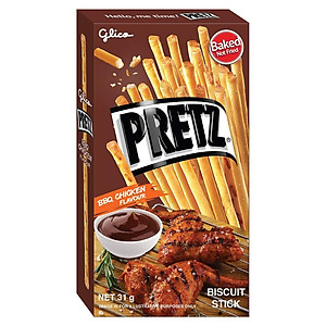 Bánh que nướng giòn 4 vị GLICO Pretz (Combo 5 hộp - 2 Khoai tây 1 BBQ Gà 1 Pizza 1 Bắp)